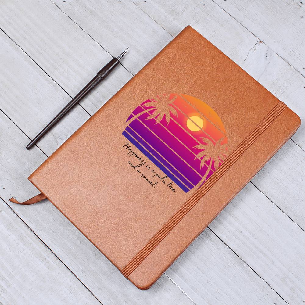 Palm Tree Leather Journal Notebook Diary (LJ-PalmTree-Bk-S2404) - You Make It Special