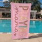 PRAYING Mama Multicolor Pink beach towel (BT-PRAYMamaMultiPk-S2405) - You Make It Special