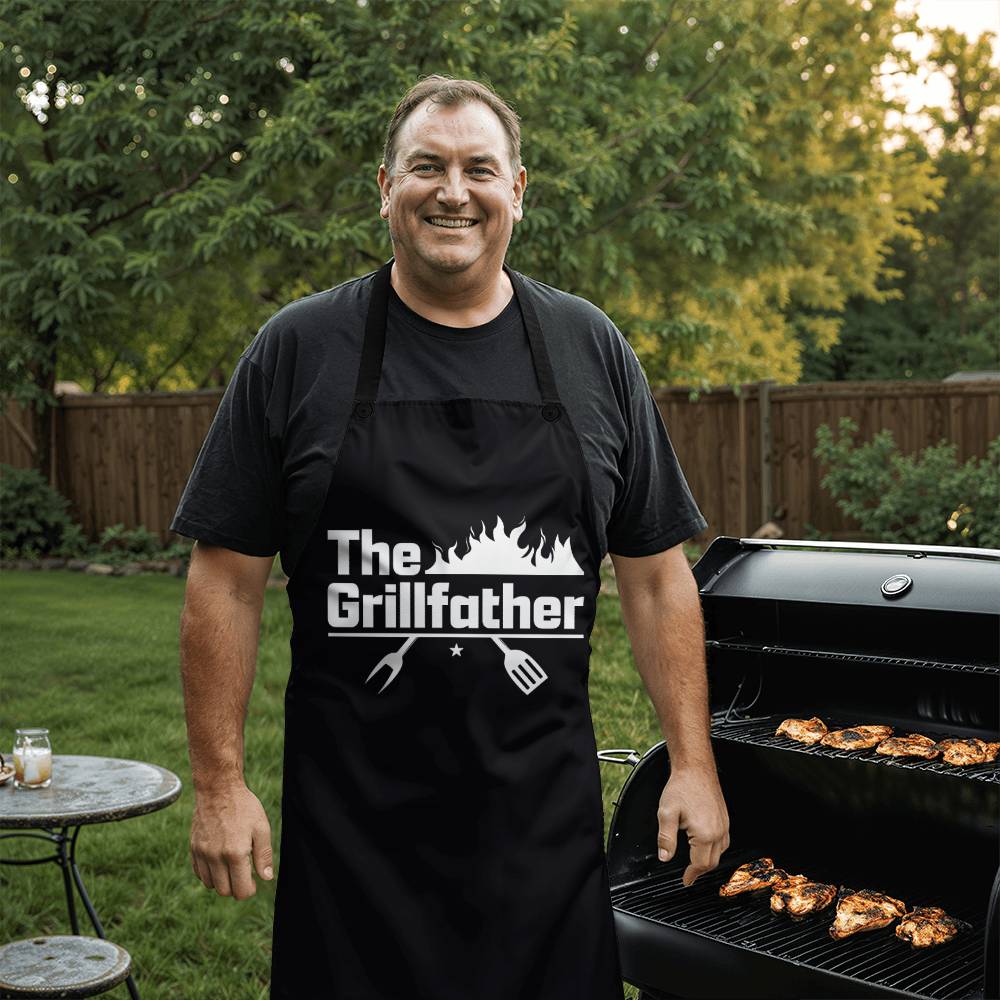 The Grillfather apron (AP-D-GrlFthr-Bk-S2405) - You Make It Special