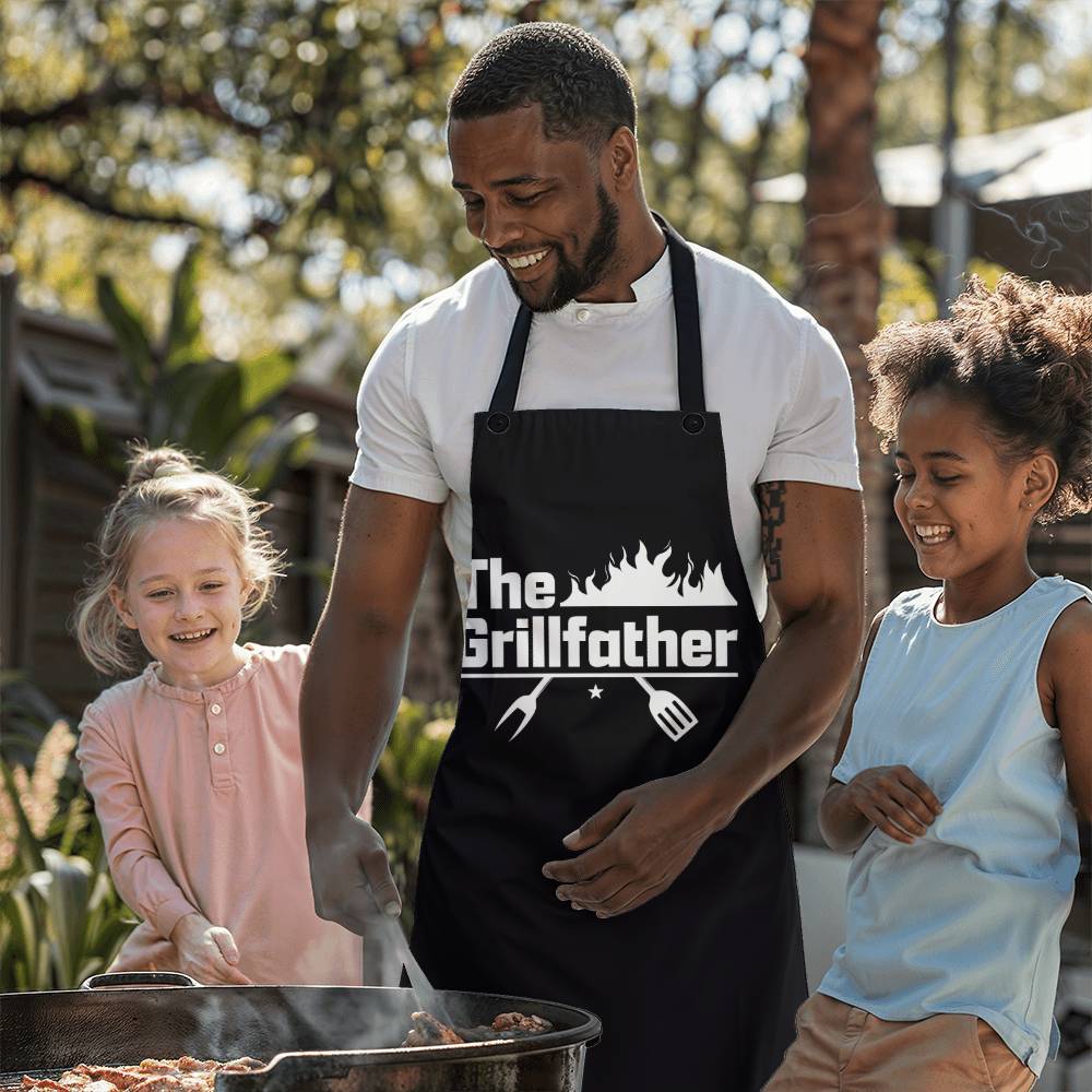 The Grillfather apron (AP-D-GrlFthr-Bk-S2405) - You Make It Special