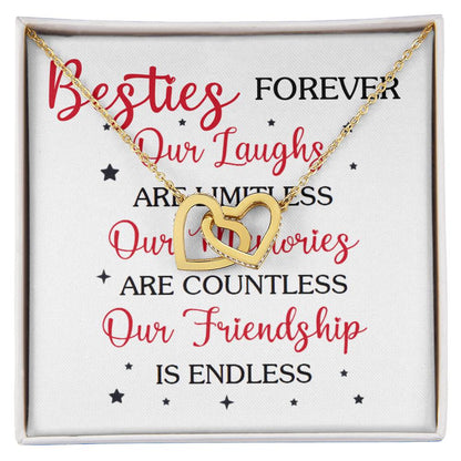 To Best Friend | Besties Forever | Interlocking Hearts Necklace - You Make It Special