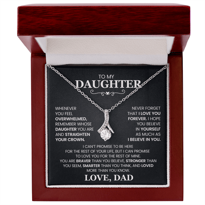 To Daughter from Dad | Whenever You Feel Overwhelmed | Alluring Beauty Necklace - You Make It Special