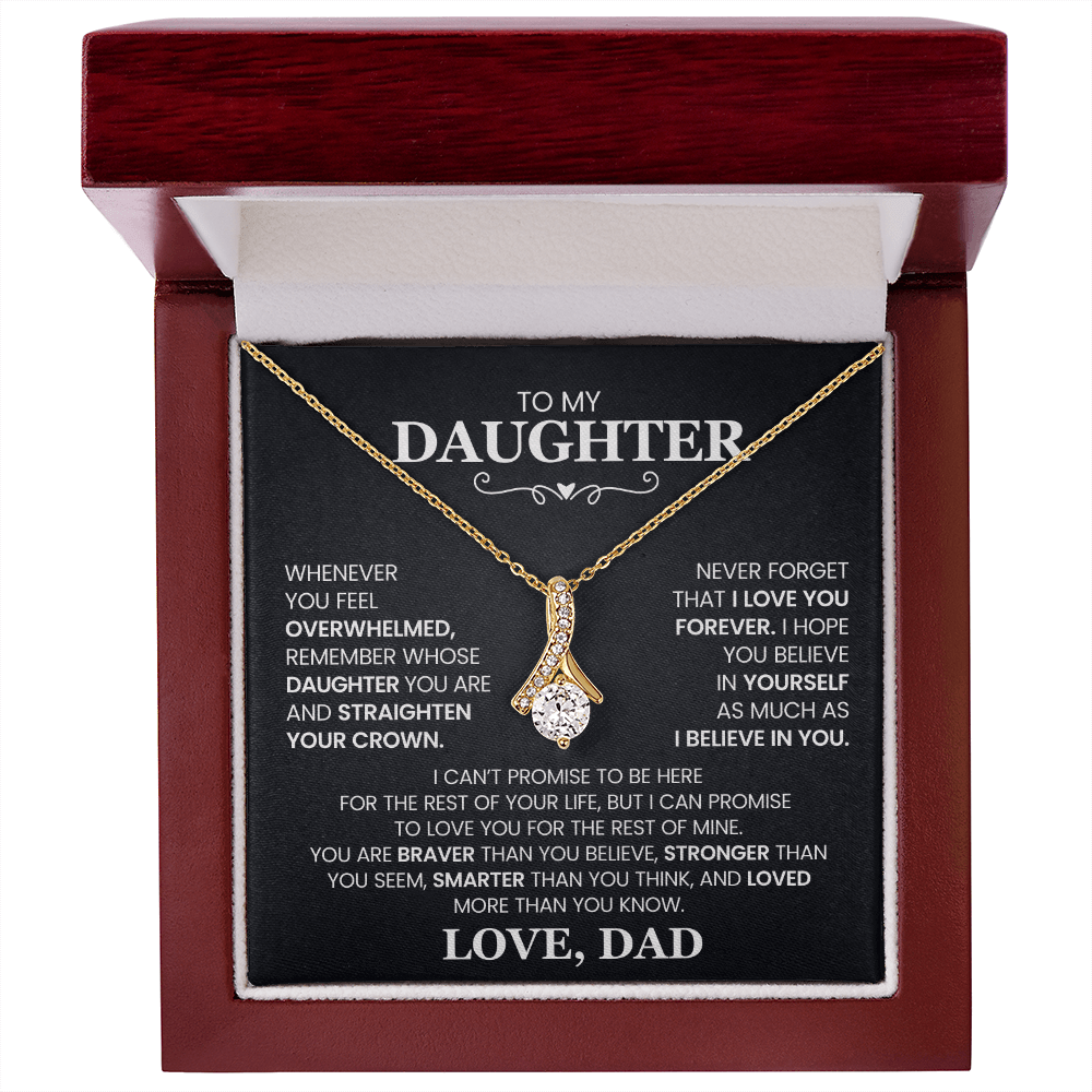 To Daughter from Dad | Whenever You Feel Overwhelmed | Alluring Beauty Necklace - You Make It Special