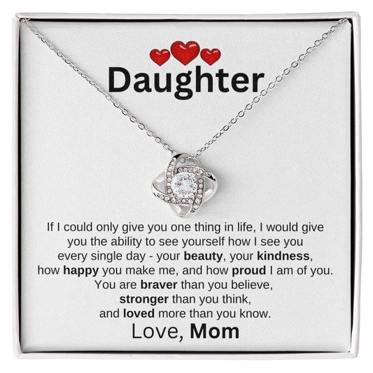 To Daughter Love Mom | 3 red hearts (LKN - D - M - IfICould - W - S2309) - You Make It Special