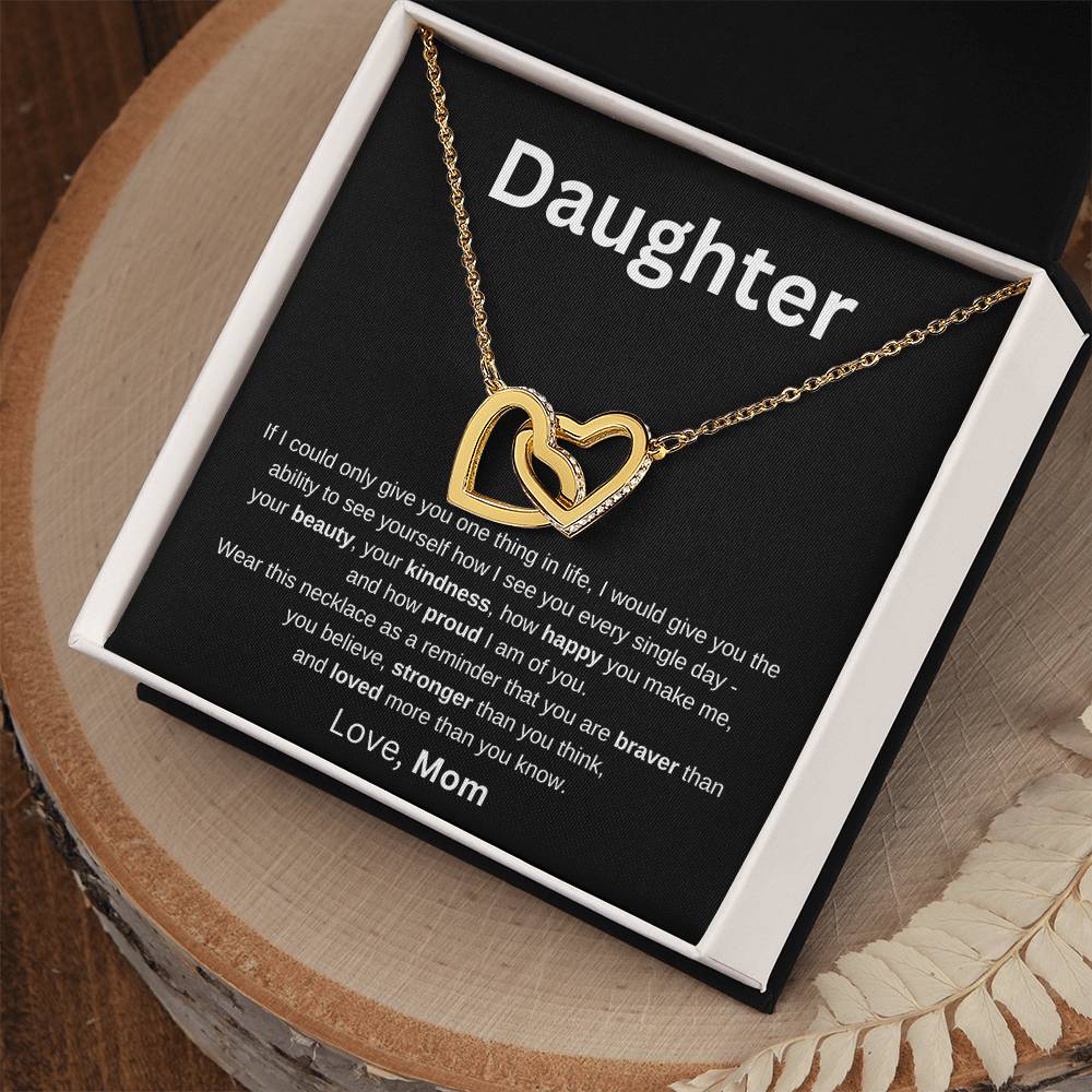 To Daughter Love Mom | If I could |Interlocking Hearts necklace - You Make It Special