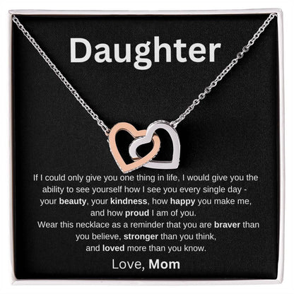 To Daughter Love Mom | If I could |Interlocking Hearts necklace - You Make It Special