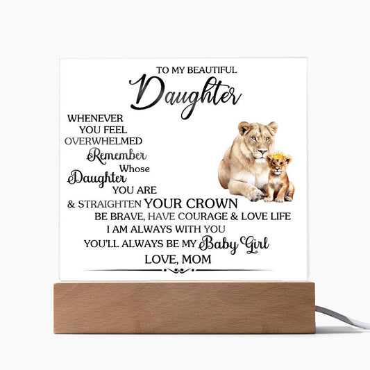 To Daughter Love Mom | Whenever you feel | Acrylic Keepsake Sign - You Make It Special