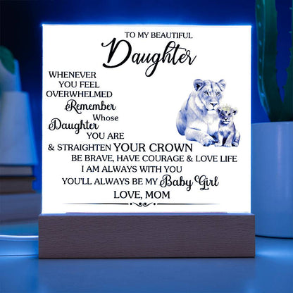 To Daughter Love Mom | Whenever you feel | Acrylic Keepsake Sign - You Make It Special