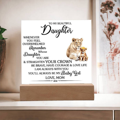 To Daughter Love Mom | Whenever you feel | Acrylic Keepsake Sign - You Make It Special