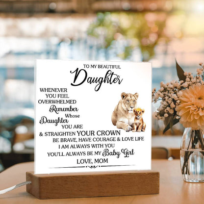 To Daughter Love Mom | Whenever you feel | Acrylic Keepsake Sign - You Make It Special