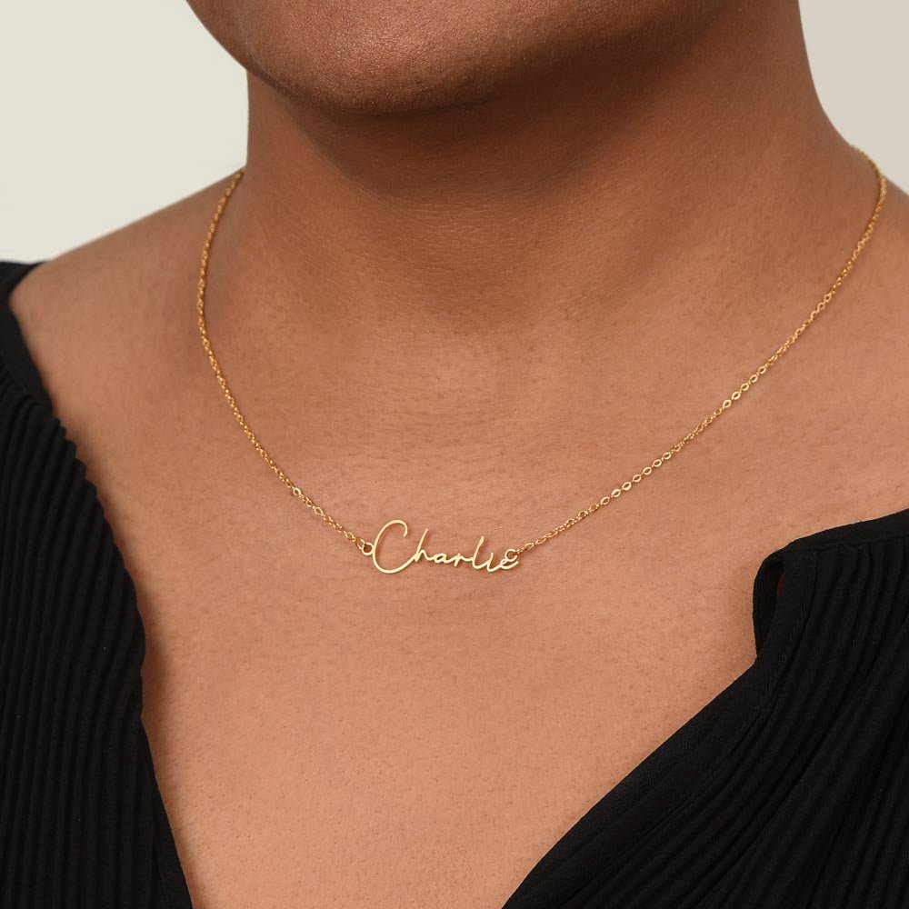 To Girlfriend | Sometimes it is hard to find | Signature Style Name necklace - You Make It Special