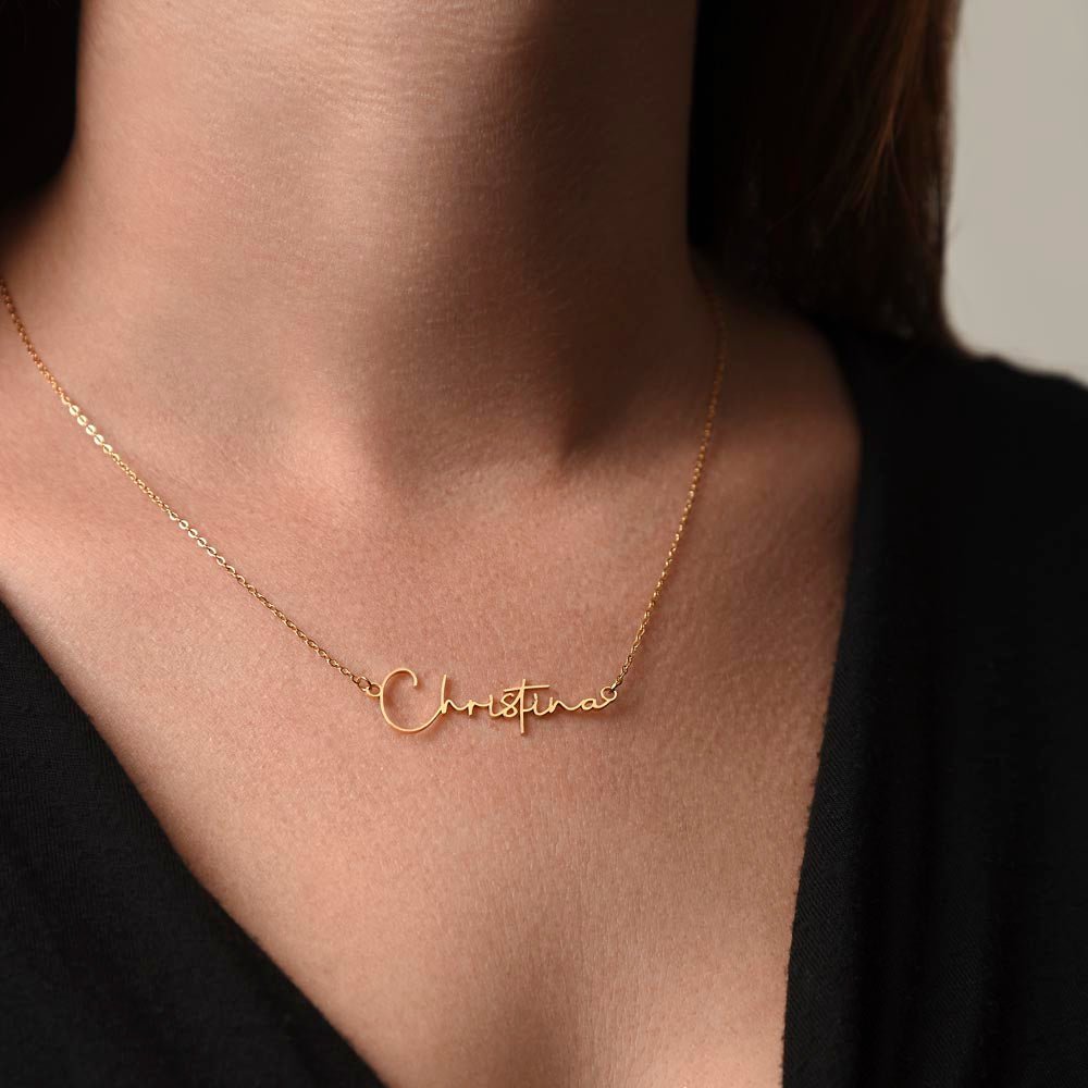 To Girlfriend | Sometimes it is hard to find | Signature Style Name necklace - You Make It Special