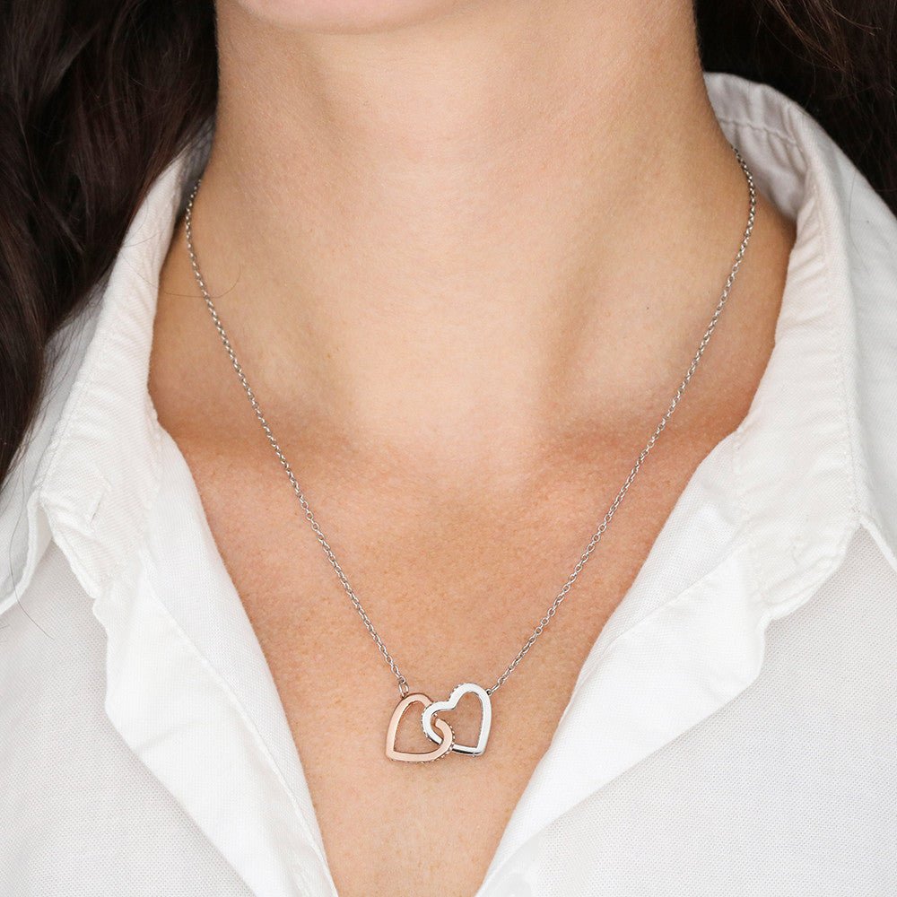 To Granddaughter From Grandma | SOMETIMES IT'S HARD | Interlocking Hearts necklace - You Make It Special