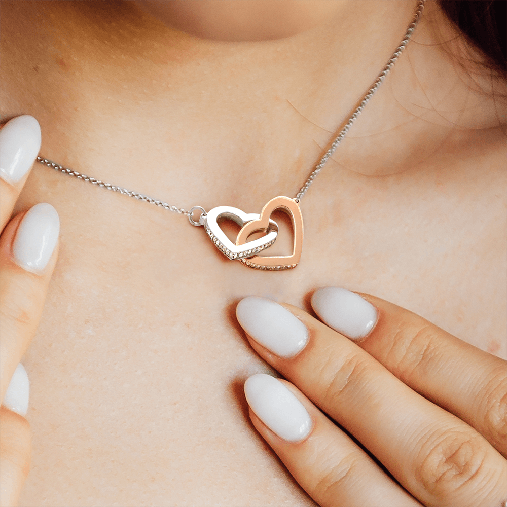 To Granddaughter From Grandma | SOMETIMES IT'S HARD | Interlocking Hearts necklace - You Make It Special