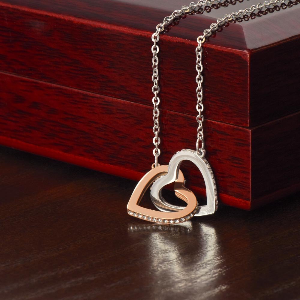 To Granddaughter From Grandma | SOMETIMES IT'S HARD | Interlocking Hearts necklace - You Make It Special