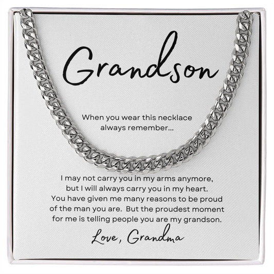 To Grandson Love Grandma | When you wear this | Cuban Link Chain - You Make It Special