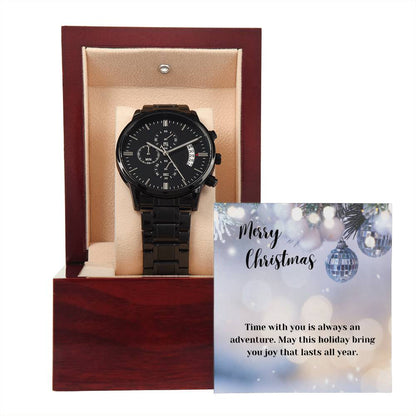 To Man | Time With You | Black Chronograph Watch MC23 - You Make It Special