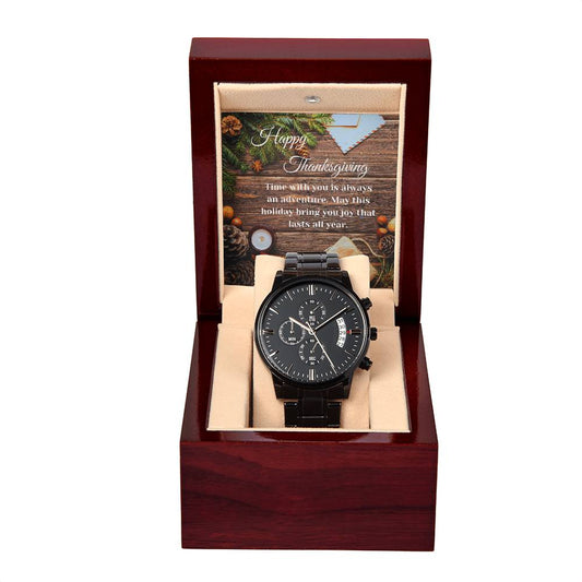 To Man | Time With You | Black Chronograph Watch MC6 - You Make It Special