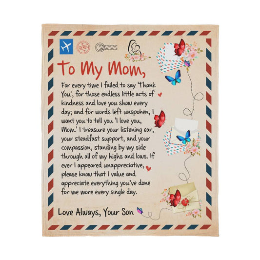 To Mom From Son | For every time | Jersey fleece blanket - You Make It Special