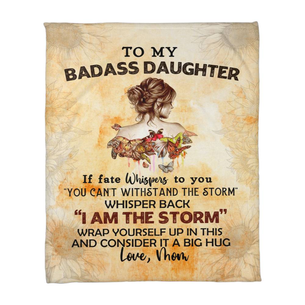 To My Badass Daughter From Mom | If fate Whispers | Coral Fleece Blanket - You Make It Special