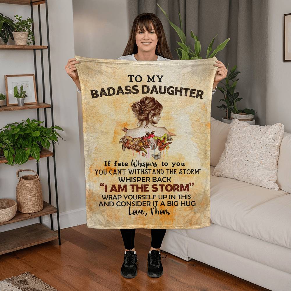 To My Badass Daughter From Mom | If fate Whispers | Coral Fleece Blanket - You Make It Special