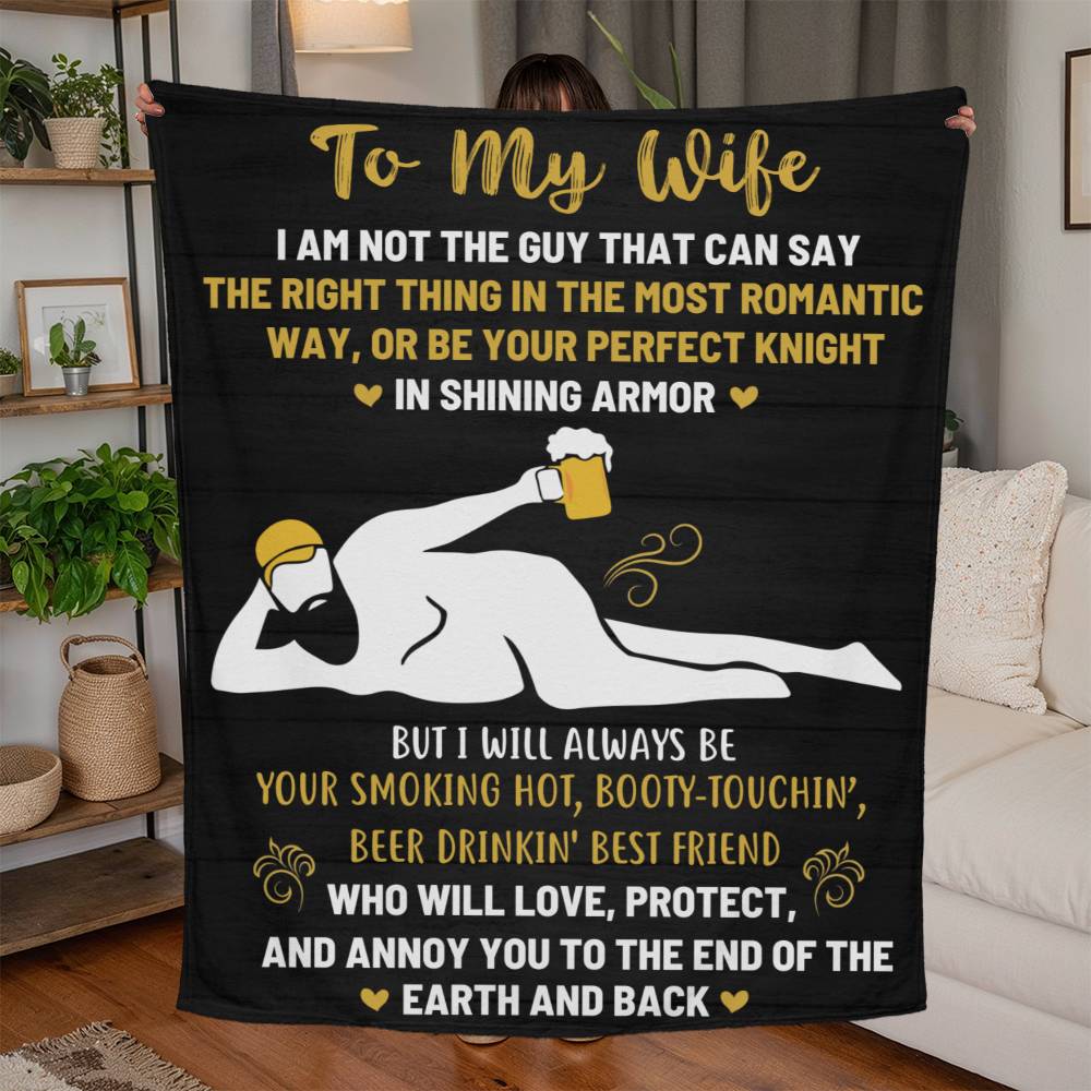 To My Wife From Husband | Your Smoking Hot | Jersey Fleece Blanket - You Make It Special