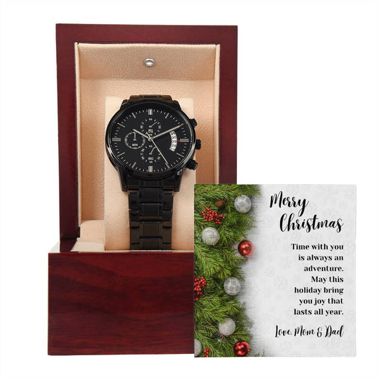 To Son | Time With You | Black Chronograph Watch MC33 - You Make It Special