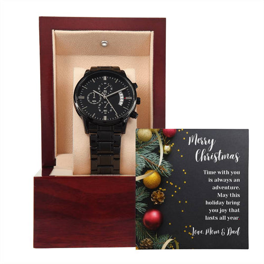 To Son | Time With You | Black Chronograph Watch MC8 - You Make It Special