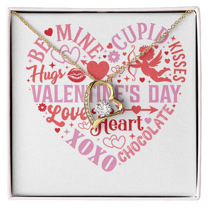 Valentine Words In Heart | Forever Love Necklace - You Make It Special