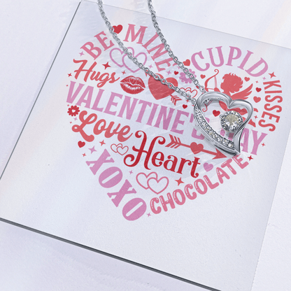 Valentine Words In Heart | Forever Love Necklace - You Make It Special