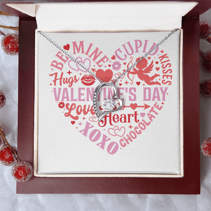 Valentine Words In Heart | Forever Love Necklace - You Make It Special