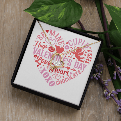 Valentine Words In Heart | Forever Love Necklace - You Make It Special