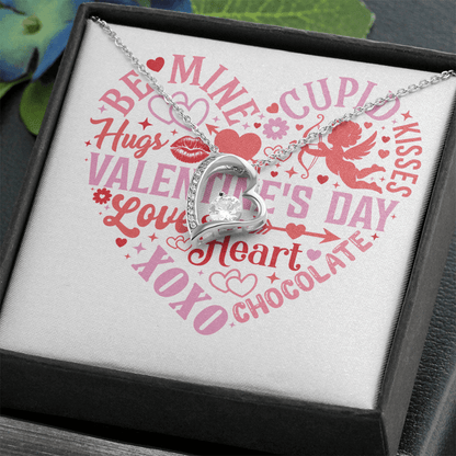 Valentine Words In Heart | Forever Love Necklace - You Make It Special