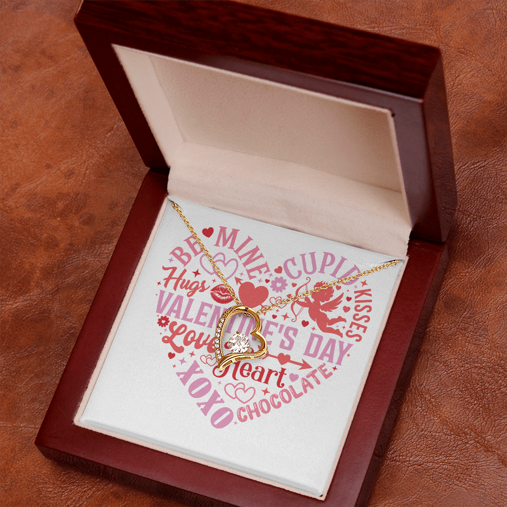 Valentine Words In Heart | Forever Love Necklace - You Make It Special