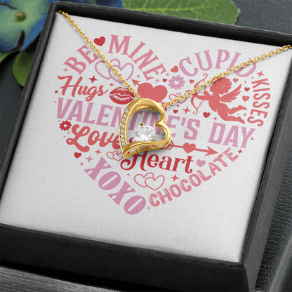 Valentine Words In Heart | Forever Love Necklace - You Make It Special