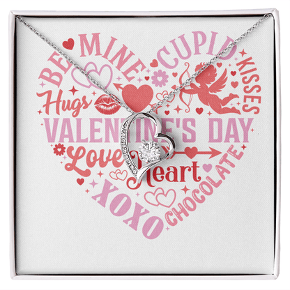 Valentine Words In Heart | Forever Love Necklace - You Make It Special