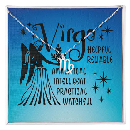 Virgo necklace | Zodiac symbol necklace (ZN-VIRGO-S2403) - You Make It Special