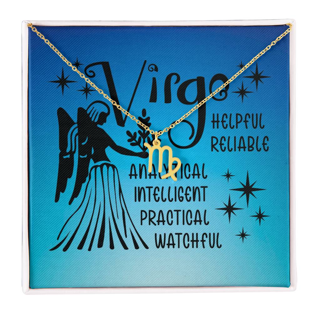 Virgo necklace | Zodiac symbol necklace (ZN-VIRGO-S2403) - You Make It Special