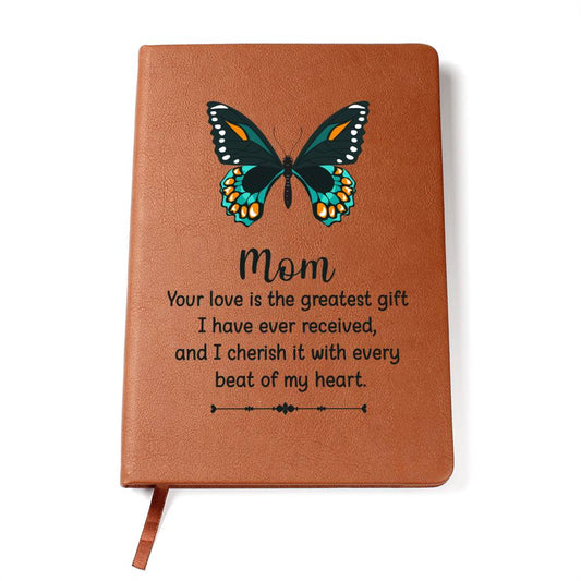 Butterfly leather journal | Mom Your love (LJ-BUT-MOM-S2309) - You Make It Special