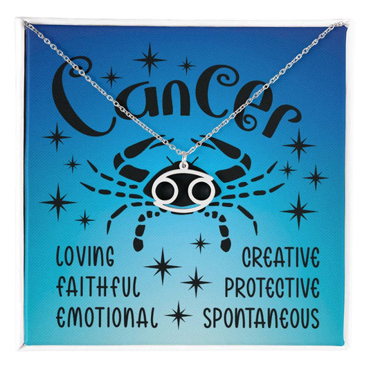 Cancer necklace | Zodiac symbol necklace (ZN-CANCER-S2403) - You Make It Special