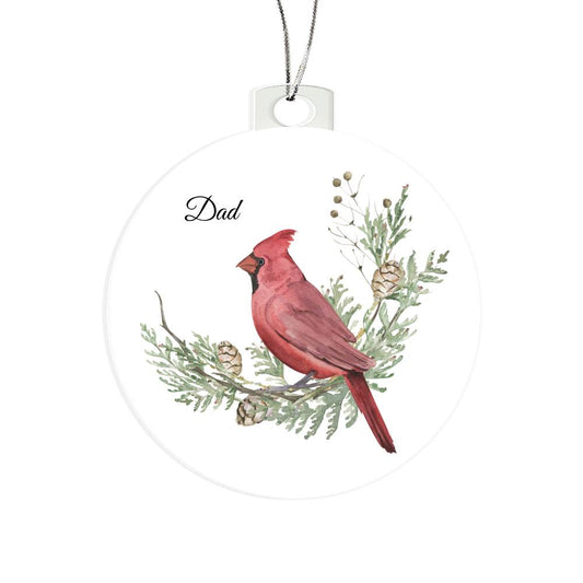 Cardinal Dad Memorial ornament (CRRAO-Dd-S2311) - You Make It Special