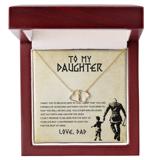 Daughter From Dad | Aim For the Skies | Gold and Diamonds | Everlasting Love Necklace - You Make It Special