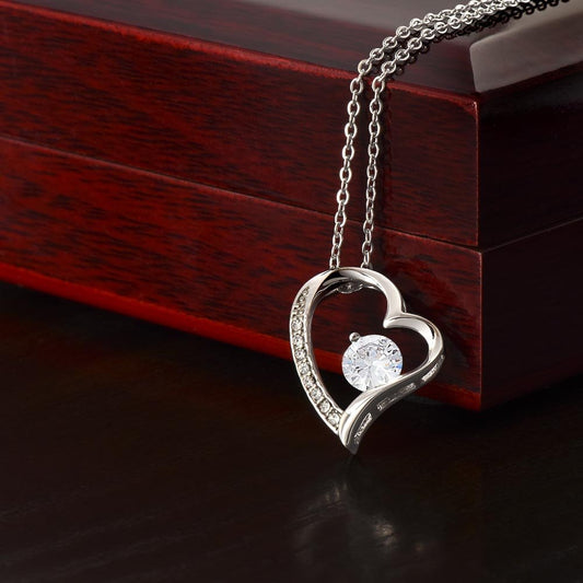 Forever Love Necklace - No Message Card-Luxury box (FLN-NoMsgCard-LuxBox-S2311) - You Make It Special