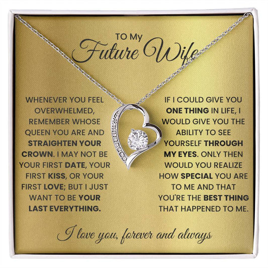 Future Wife | Whenever You Feel Overwhelmed | Forever Love Necklace (FLN-FW-WhnvrFlOvrwhlmd-G-S2402) - You Make It Special