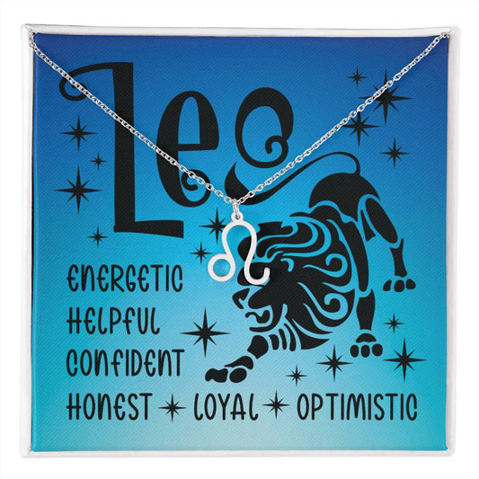 Leo necklace | Zodiac symbol necklace (ZN-LEO-S2403) - You Make It Special