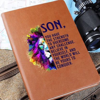 Lion leather journal | Son, You have the strength - You Make It Special