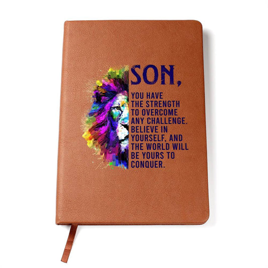 Lion leather journal | Son, You have the strength - You Make It Special