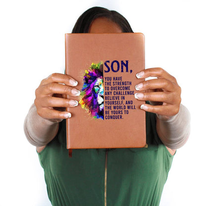 Lion leather journal | Son, You have the strength - You Make It Special