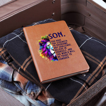 Lion leather journal | Son, You have the strength - You Make It Special