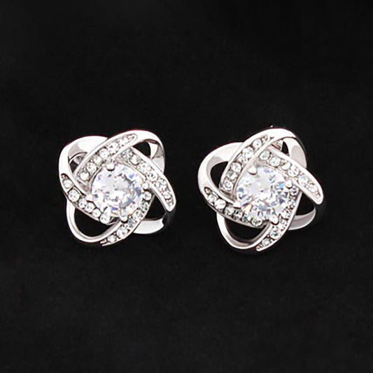 Love Knot Stud Earrings (LKE-S2309) - You Make It Special